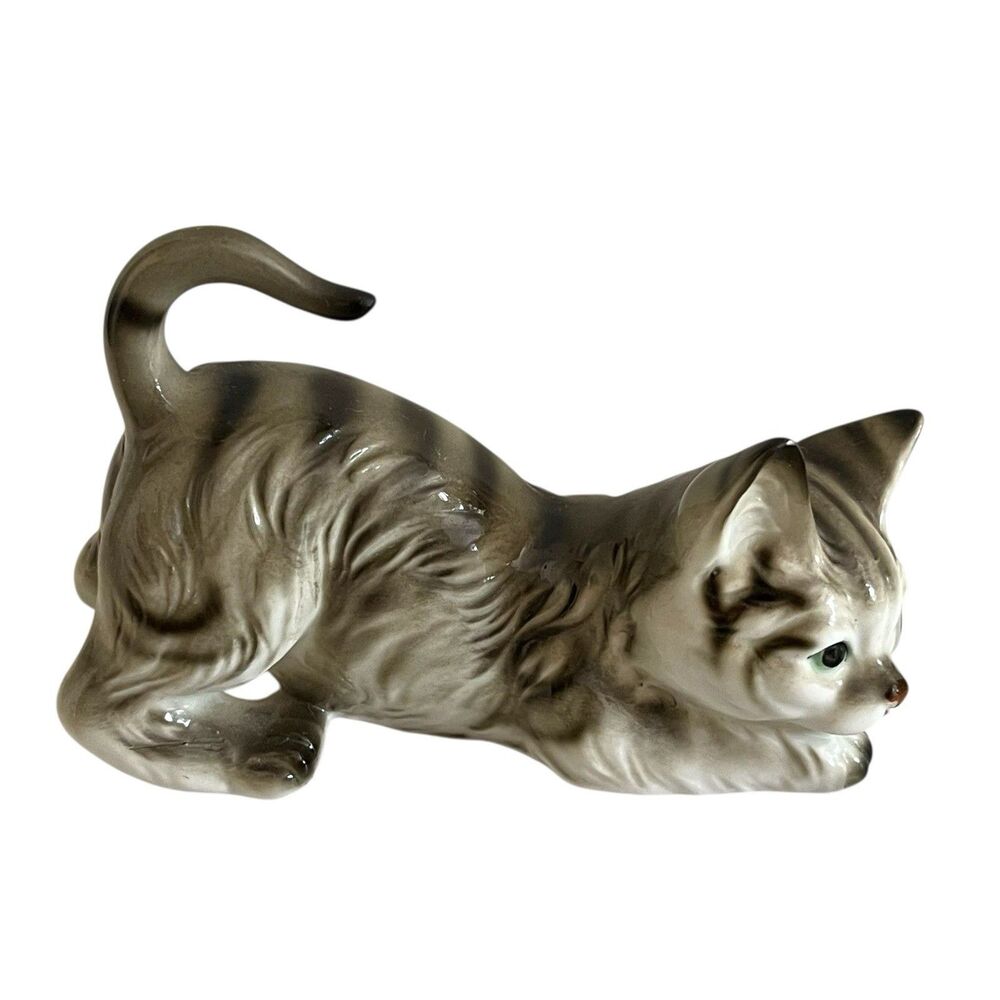 Vintage House of Global‎ Art Bone China Playful Kitten Figurine